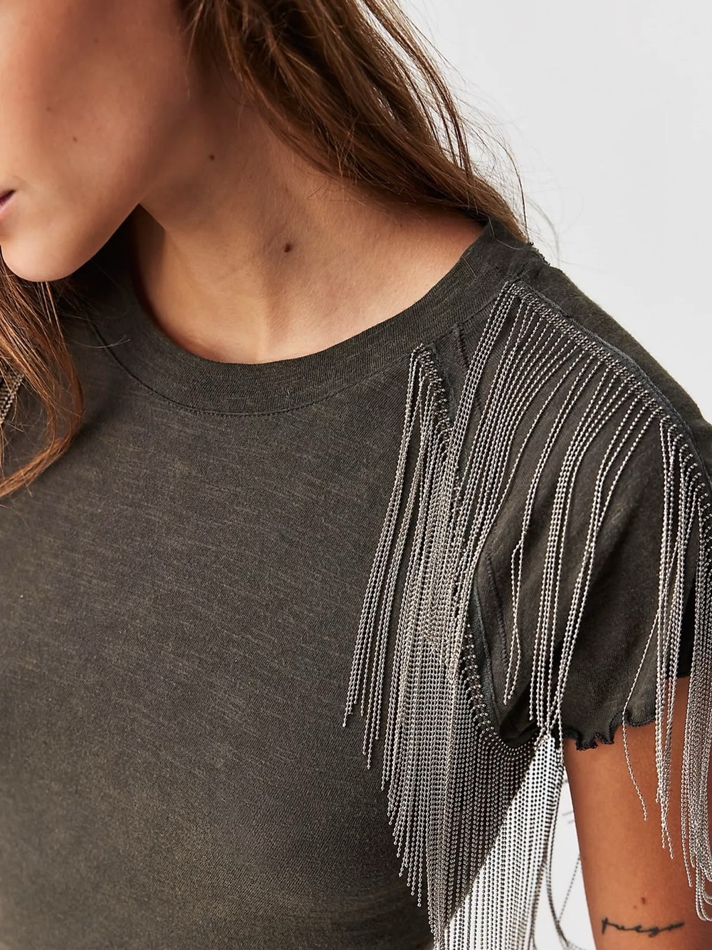 Free People Bang Bang fringe tee - Picture 2 of 10